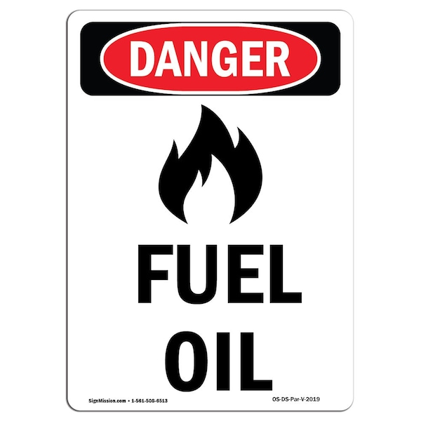 Safety Sign, OSHA Danger, 5" Height, Portrait, D-35-V-2019-10PK